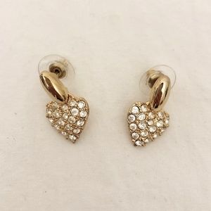 Swarovski heart earrings